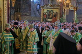 На Троицу с традиционным визитом Троице-Сергиеву лавру посетил патриарх Московский и Всея Руси Кирилл