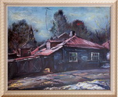 Дом на Овражном переулке. Холст, масло, 92х116, 1988 г.