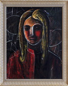 Портрет девушки. Холст, масло, 90х70, 1990 г.