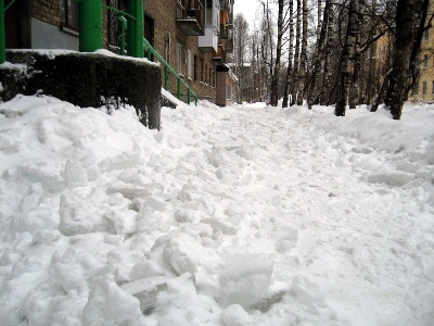 Неудовлетворительная уборка снега в Сергиевом Посаде
